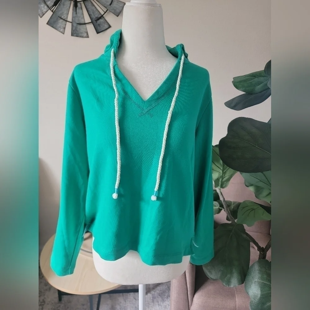J.crew Women's Cotton Green Hoddie Casual Streewear Size small..